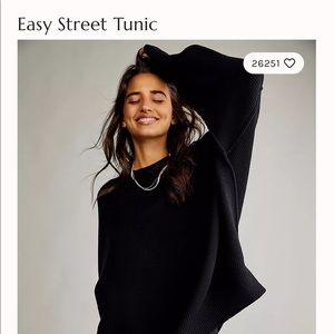 Free people Easy Street Tunic in black